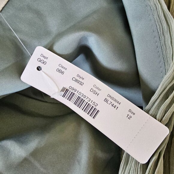 NWT J. Crew Mulberry Silk Women's Celery Green Off Shoulder Dress Wedding Party - Picture 7 of 8